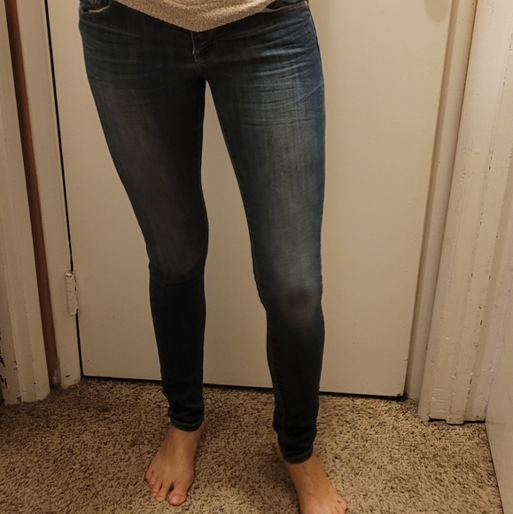 Skinny blue washed out look jeans size 1 - Picture 10 of 12
